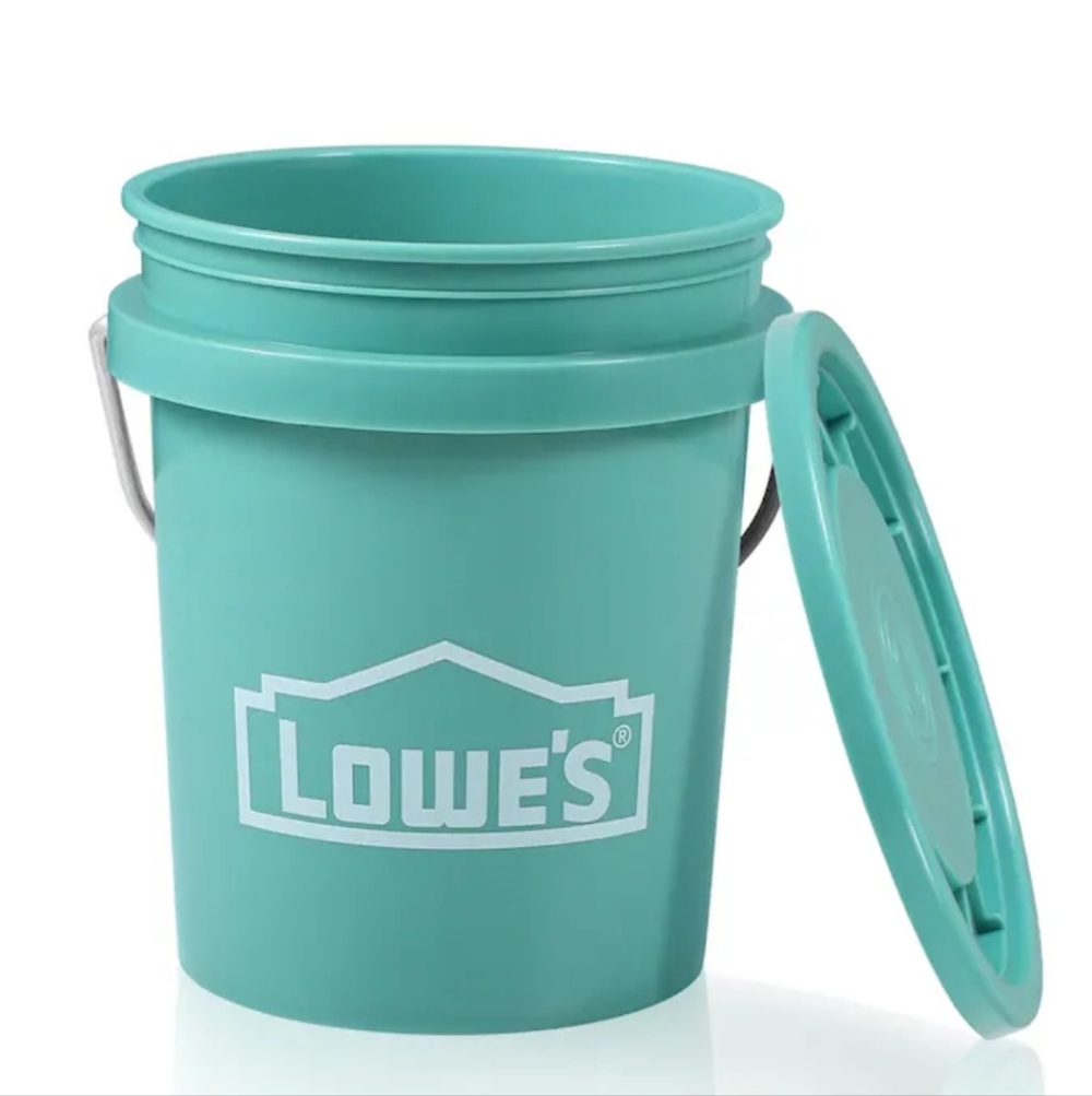 Lowe's Teal Mini Bucket with Lid